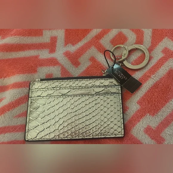 Victoria's Secret NWT Metallic Classic Card Case Keychain - Picture 4 of 9